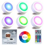 Multing Color Under Cabinet Push Light Remote by 3AAA battery
