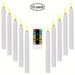 Battery Operated LED Taper Candles with Rrmote MAX2000 hours run time by 2AA Batteries H9" Flamless Candle - Image 6