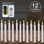Battery Operated LED Taper Candles with Rrmote MAX2000 hours run time by 2AA Batteries H9" Flamless Candle - Image 5