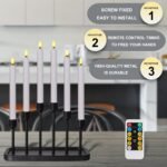 Battery Operated LED Taper Candles with Rrmote MAX2000 hours run time by 2AA Batteries H9" Flamless Candle - Image 7