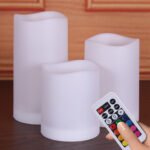 Set 3 Led Pillar Candles Remote by 3AAA battery - Image 6