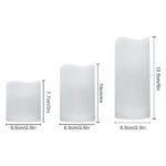 Set 3 Led Pillar Candles Remote by 3AAA battery - Image 2
